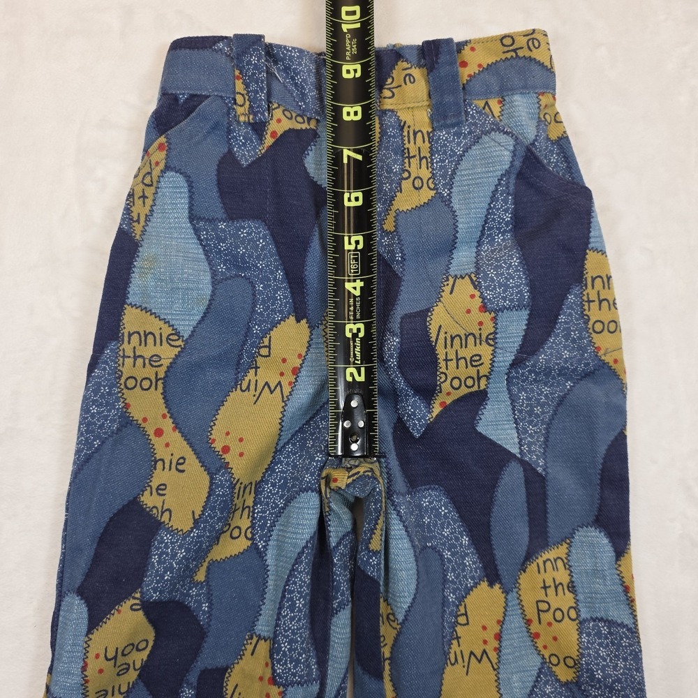 Vintage Kids Winnie The Pooh Pants Kids 6X Disney Sears 70's 80's Flare Leg - Picture 6 of 12